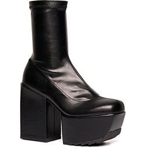 LAMODA - Pretty Please Chunky Platform Boots, EU 39, Black PU, 39 EU