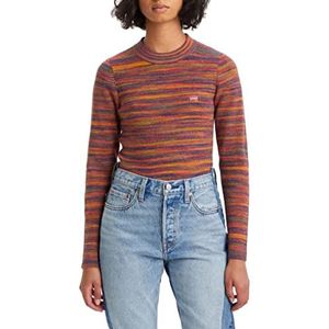 Levi's Crew Rib Sweater Sweatshirt Vrouwen, Red Tonal Space Dye, XS