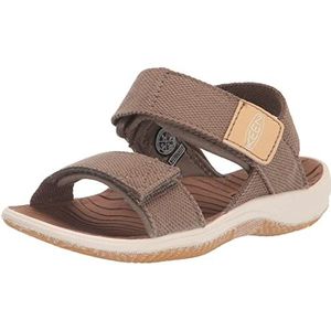 KEEN Uniseks kinderen Elle Backstrap sandalen met riem achter, Brindle Star White, 29 EU