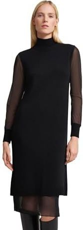 Tricot Jurk - Zwart - 45% Viscose 25% Polyamide 25% Wol 5% Kasjmier