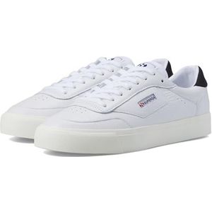 SUPERGA 3843 Court, uniseks, volwassenen, wit, zwart, 39 EU, Wit Bristol Zwart, 39 EU