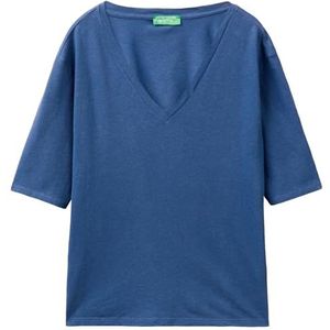 United Colors of Benetton T-shirt L/S, Blauw, XS