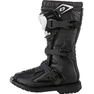 O'NEAL | Motocross Laarzen | Kinderen | Enduro Motorfiets | Comfort door Air-Mesh-Insole, vier gespen, hoge kwaliteit synthetisch materiaal | Laarzen Rider Pro Jeugd | Zwart | Maat 4/36