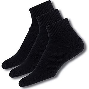 Thorlos Womens Wmx Max Cushion Walking Ankle Socks, Black (3 Pair Pack), Large US