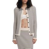 Desigual - Gebreid Vest - Zwart / Wit - Lange Mouw - Normale Pasvorm