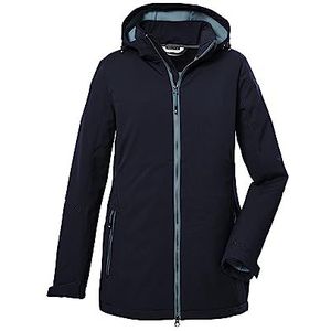 killtec Dames Softshelljack/outdoorjack met afritsbare capuchon KOW 8 WMN SFTSHLL JCKT, dark navy, 46, 39685-000