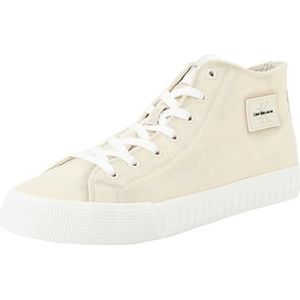 Calvin Klein Jeans Heren Skater Vulc MID Laceup CS ML DIF gevulkaniseerde Sneaker, romig wit/helder wit, 10.5 UK, Romig wit helder wit, 43 EU