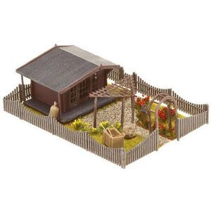 Faller 180491 H0 Schrebergarten met tuinprieel bouwpakket, 13,9 x 3,7 x 22,4 cm