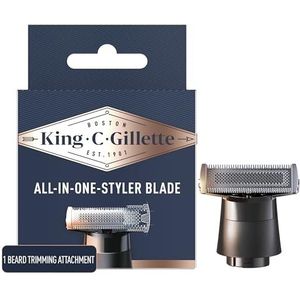King C. Gillette All-in-One Styler Beard Trimmer Razor Refill with 4-Directional Metal Razor Blades, 1 Cartridge