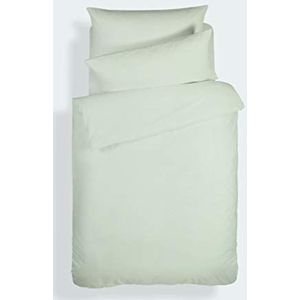 Plain Geverfd Katoen Percal Green 200TC Flat Sheet 180 x 280 cm