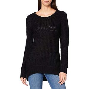 Urban Classics Long Wideneck Sweater voor dames, zwart, XL