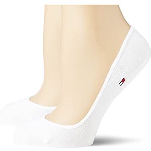 Tommy Hilfiger Footie Invisible Sokken voor dames, wit, 35-38 EU
