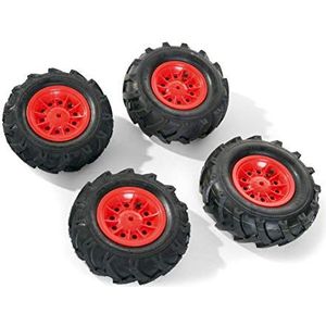 Rolly Toys - 40 958 7 – voertuigaccessoires – 2 zachte banden 310 x 95 cm + 2 zachte banden 325 x 110 cm – rode velgen