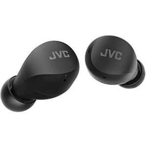JVC HA-Z66T-B-E Gumy mini-hoofdtelefoon, draadloos, klein, licht, 3 geluidsmodi, waterdicht (IPX4), lange batterijduur (tot 23 uur), Blauwtooth 5.1,zwart, Eén maat