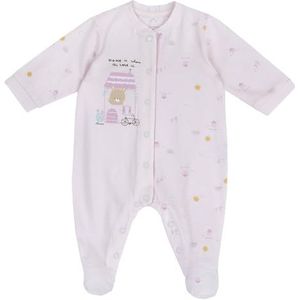 Chicco, Babyrompertje van zacht en licht katoen, met comfortabele opening aan de voorkant en beenopening, ideaal voor lente en herfst, ontworpen in Italië, babykleding 0-24 maanden, Roze (5), 6