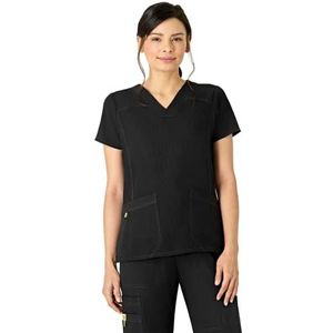 WonderWink dames 4 stretch sportieve V-hals scrub top