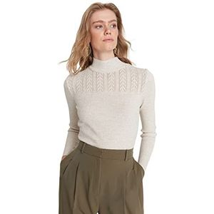 Trendyol Acryl Trui - Grijs - Slim S Grijs, Grijs, S