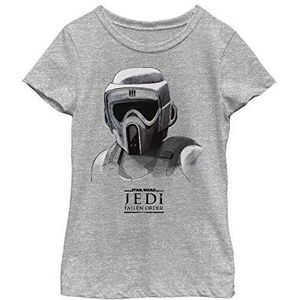 Star Wars Jedi: Fallen Order Scout Trooper Masker Girl's Crew Tee, Athletic Heather, X-Small, Athletic Heather, XS