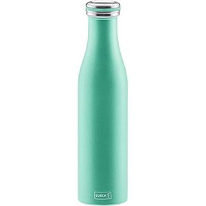 Lurch 240963 thermosfles/thermofles voor warme en koude dranken van dubbelwandig roestvrij staal 0,75 l, pearl groen