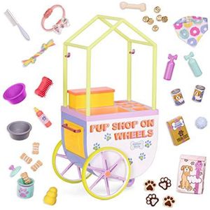 Glitter Girls GG57145Z Dolls by Battat – GG Pop-Pup Shop op wielen – Pet Play Food voor 14"" Poppen & Pluche Honden – Speelgoed, Kleding en Accessoires voor Kinderen vanaf 3 jaar
