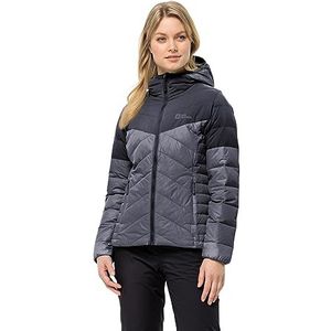 Jack Wolfskin Tundra Down sweatshirt met capuchon W donsjack, dolfijn, S dames, Dolfijn, S