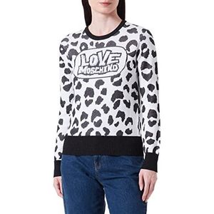 Love Moschino Dames 'Regular Fit Long-Sleeved Pullover RED Black, 38
