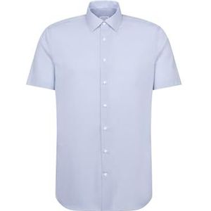 Seidensticker Zakelijk overhemd voor heren, strijkvrij, smal overhemd, slim fit, halflange mouw, kent-kraag, 100% katoen, blauw (lichtblauw 10), 43