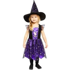 Amscan - Peppa Pig heks kinderkostuum, jurk en hoed, serie, themafeest, carnaval, Halloween