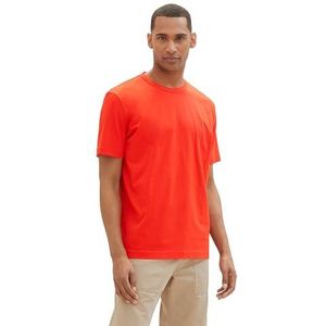 TOM TAILOR T-shirt voor heren, 13189 - Basic Rood, XL