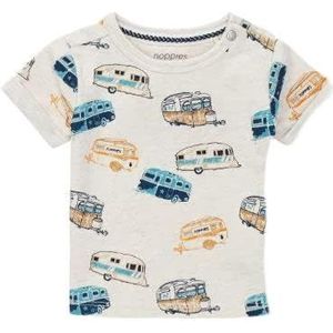 Noppies Baby Baby-jongens T-shirt met korte mouwen Huaraz allover print T-shirt, RAS1202 Oatmeal-P611, 68
