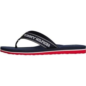 Tommy Hilfiger Dames SPORTY MID WEDGE ZOMER SANDAAL FW0FW08856 Flip Flops, blauw (Space Blue), 7, Blauw Ruimte Blauw, 41 EU