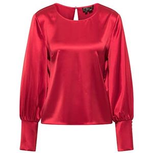 Eterna Glanzende blouse rood zakelijke stijl Mode Blouses Glanzende blouses 