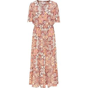usha FESTIVAL Maxi-jurk voor dames, Roze, meerkleurig, M