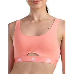 adidas Scoop Bralette Bustier voor dames, koraalrood, XL