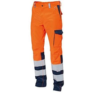 Siggi Advance Tweekleurige broek met hoge zichtbaarheid oranje/blauw, heren, 5XL
