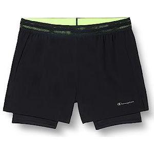 Champion Athletic C-Tech Quick Double Dry Running Sportshorts voor heren, Zwart, XL