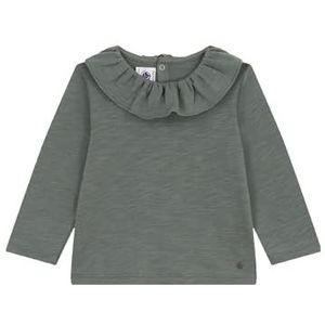 Petit Bateau Baby-meisjes blouse met lange mouwen, Groen Thuya, 24 Maanden