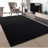 Sanat tapijt, woonkamer, zwart, hoogpolig, langpolig, modern, afmetingen: 60 x 110 cm