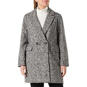 ONLY Women's ONLSELENA Minna Life Wool Coat SP CC OTW Jacket, Wit/Detail:Zwart, M