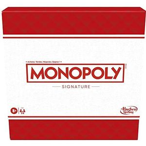 Monopoly Signature, bordspel voor het gezin, voor 2 tot 6 spelers, premium verpakking en speelelementen, geïntegreerde opslag, vanaf 8 jaar