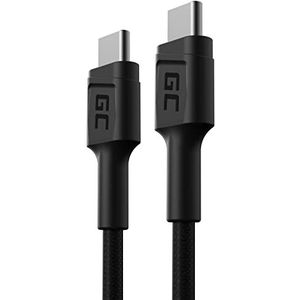 GC PowerStream | 30cm USB C naar Type C Kabel Nylon Cable Snellaadkabel 60W Power Delivery | Quick Charge 3.0 | voor Samsung Galaxy S22 S21 S20 Ultra S10 S9 S8+ | Note 20 10 | Ipad Pro 2020 Macbook Pro
