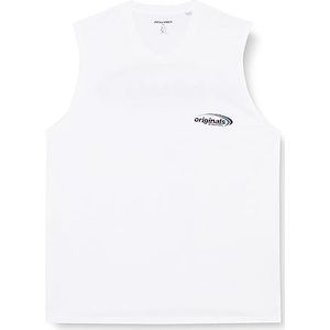 JACK & JONES PLUS Male JORBRINK Belize mouwloos Crew NE PLS tanktop, helder wit, 3XL, wit (bright white), 3XL