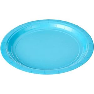 Amscan 17,8 cm papieren borden Caribbean blauw, 8 stuks