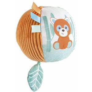 Chicco My Sweet Doudou Panda & Kameleon Bal, zachte bal in verschillende stoffen, met rinkel, gemakkelijk vast te pakken, handmatige activiteiten, babyspeelgoed, eerste spel voor peuters, 0 maanden +