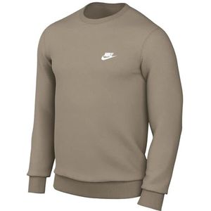 Nike Heren Lange Mouw Top M NSW Club CRW Bb, Khaki/White, BV2662-247, 3XL