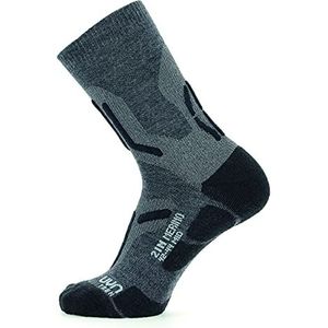 UYN Heren Trekking 2IN Merino Socks wandelkous, Mid Grey/Black, eenheidsmaat