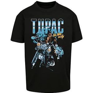 Mister Tee Heren Tupac All Eyez on Me Anniversary Oversized T-shirt, Zwart, XL