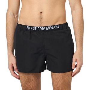 Emporio Armani Zwemboxer met logoband voor heren, Zwart, 56