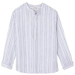 Gocco Gestreept overhemd voor kinderen, blauw-grijs, 9-10 jaar
