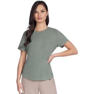 Skechers - GOWALK LUXE RIB TEE - Functioneel Shirt - Grijs